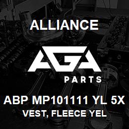 ABP MP101111 YL 5X Alliance VEST, FLEECE YEL | AGA Parts