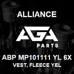 ABP MP101111 YL 6X Alliance VEST, FLEECE YEL | AGA Parts