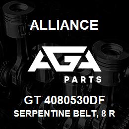 GT 4080530DF Alliance SERPENTINE BELT, 8 RIB, 1-3/32 X 53-1/2 | AGA Parts