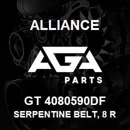 GT 4080590DF Alliance SERPENTINE BELT, 8 RIB, 1-3/32 X 59-1/2 | AGA Parts