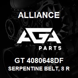 GT 4080648DF Alliance SERPENTINE BELT, 8 RIB, 1-3/32 X 65-1/2 | AGA Parts