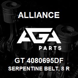 GT 4080695DF Alliance SERPENTINE BELT, 8 RIB, 1-3/32 X 70 IN. | AGA Parts