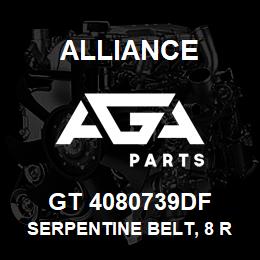 GT 4080739DF Alliance SERPENTINE BELT, 8 RIB, 1-3/32 X 74-5/8 | AGA Parts