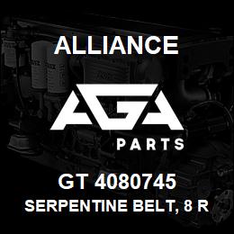 GT 4080745 Alliance SERPENTINE BELT, 8 RIB 1-3/32 X 75-1/8 | AGA Parts