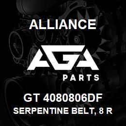 GT 4080806DF Alliance SERPENTINE BELT, 8 RIB, 1-3/32 X 81-1/8 | AGA Parts