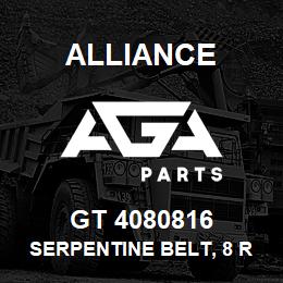 GT 4080816 Alliance SERPENTINE BELT, 8 RIB, 1-3/32 X 82-1/8 | AGA Parts