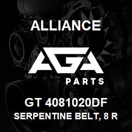 GT 4081020DF Alliance SERPENTINE BELT, 8 RIB, 1-3/32 X 102-5/8 | AGA Parts