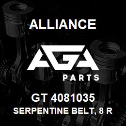 GT 4081035 Alliance SERPENTINE BELT, 8 RIB X 103.5 | AGA Parts