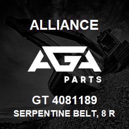 GT 4081189 Alliance SERPENTINE BELT, 8 RIB, 1-3/32 X 119-1/2 | AGA Parts