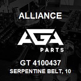 GT 4100437 Alliance SERPENTINE BELT, 10 RIB X 43.7 | AGA Parts