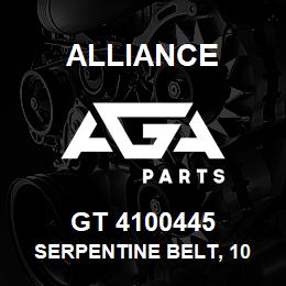 GT 4100445 Alliance SERPENTINE BELT, 10 RIB X 44.62 | AGA Parts