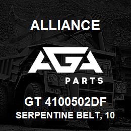 GT 4100502DF Alliance SERPENTINE BELT, 10 RIB, 1-3/8 X 50-3/4 | AGA Parts