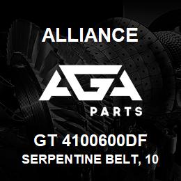 GT 4100600DF Alliance SERPENTINE BELT, 10 RIB X 60 | AGA Parts