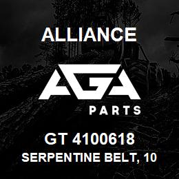 GT 4100618 Alliance SERPENTINE BELT, 10 RIB X 61.8 | AGA Parts