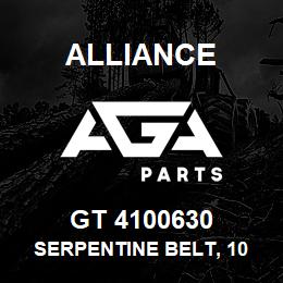 GT 4100630 Alliance SERPENTINE BELT, 10 RIB X 63 | AGA Parts