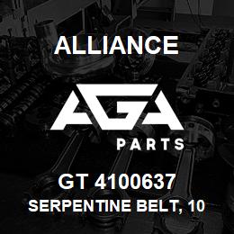 GT 4100637 Alliance SERPENTINE BELT, 10 RIB | AGA Parts