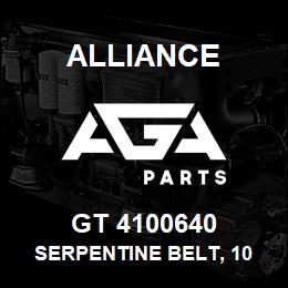GT 4100640 Alliance SERPENTINE BELT, 10 RIB X 64 | AGA Parts
