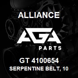 GT 4100654 Alliance SERPENTINE BELT, 10 RIB, 1-3/8 X 66 IN. | AGA Parts