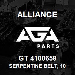 GT 4100658 Alliance SERPENTINE BELT, 10 RIB, 1-3/8 X 66-3/8 | AGA Parts