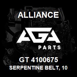 GT 4100675 Alliance SERPENTINE BELT, 10 RIB X 67.5 | AGA Parts