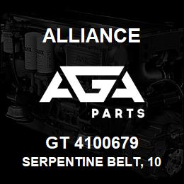 GT 4100679 Alliance SERPENTINE BELT, 10 RIB, 1-3/8 X 68-1/4 | AGA Parts