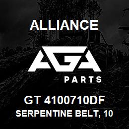 GT 4100710DF Alliance SERPENTINE BELT, 10 RIB, 1-3/8 X 71-1/2 | AGA Parts