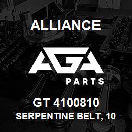 GT 4100810 Alliance SERPENTINE BELT, 10 RIB X 81 | AGA Parts