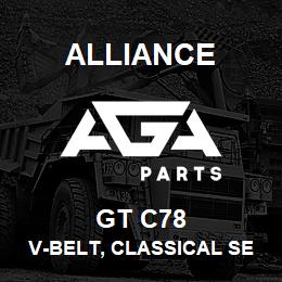 GT C78 Alliance V-BELT, CLASSICAL SECTION WRAPPED, C 7/8 X 82 IN. | AGA Parts