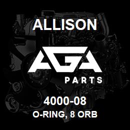 4000-08 Allison O-RING, 8 ORB | AGA Parts