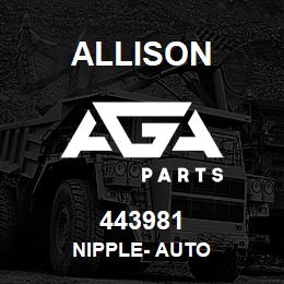 443981 Allison NIPPLE- AUTO | AGA Parts