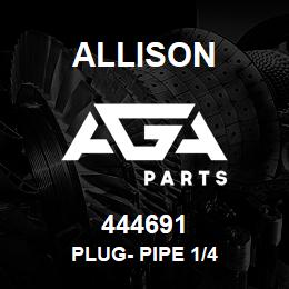 444691 Allison PLUG- PIPE 1/4 | AGA Parts