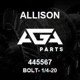 445567 Allison BOLT- 1/4-20 | AGA Parts