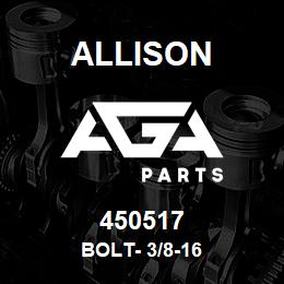 450517 Allison BOLT- 3/8-16 | AGA Parts