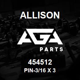 454512 Allison PIN-3/16 X 3 | AGA Parts