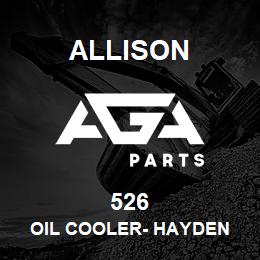 526 Allison OIL COOLER- HAYDEN | AGA Parts