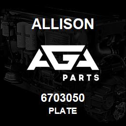 6703050 Allison PLATE | AGA Parts