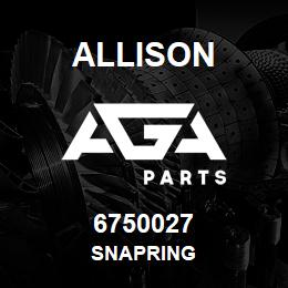 6750027 Allison SNAPRING | AGA Parts