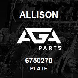 6750270 Allison PLATE | AGA Parts