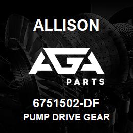 6751502-DF Allison PUMP DRIVE GEAR | AGA Parts