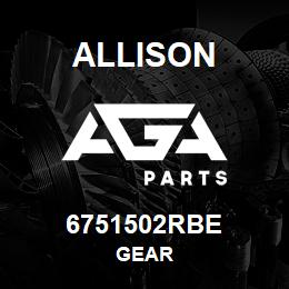 6751502RBE Allison GEAR | AGA Parts