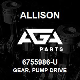 6755986-U Allison GEAR, PUMP DRIVE | AGA Parts