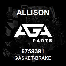 6758381 Allison GASKET-BRAKE | AGA Parts