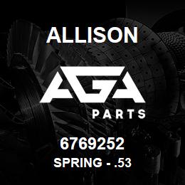 6769252 Allison SPRING - .53 | AGA Parts