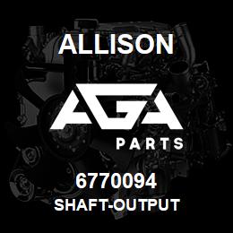 6770094 Allison SHAFT-OUTPUT | AGA Parts