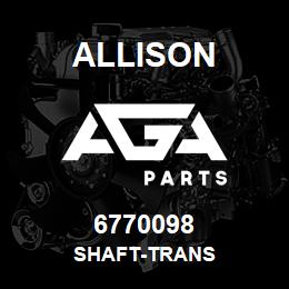 6770098 Allison SHAFT-TRANS | AGA Parts