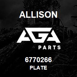 6770266 Allison PLATE | AGA Parts