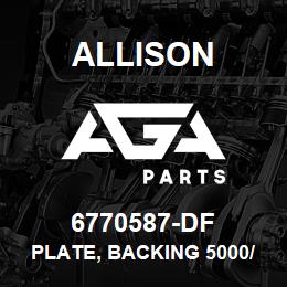 6770587-DF Allison PLATE, BACKING 5000/6000 | AGA Parts