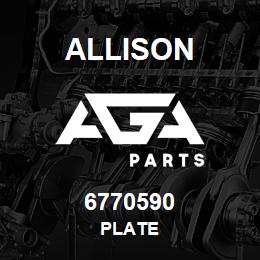 6770590 Allison PLATE | AGA Parts