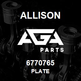 6770765 Allison PLATE | AGA Parts