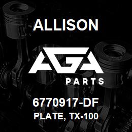 6770917-DF Allison PLATE, TX-100 | AGA Parts